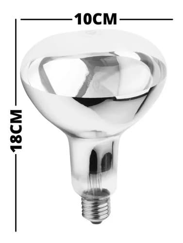 Kit 05 Lâmpada Secagem Infra Vermelho 250w E27 Cor da luz Branco-quente