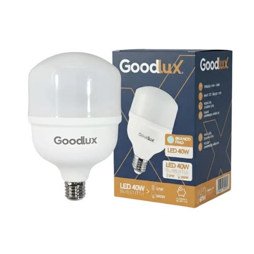 Lampada Led 40w Bulbo 6500k Branco Frio Alta Potência Bivolt 110v 220v Goodlux