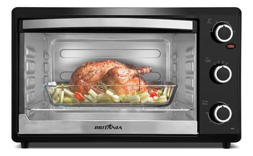 Forno Elétrico Britânia 44L Preto Dupla Resistência 1500W BFE44P 220V