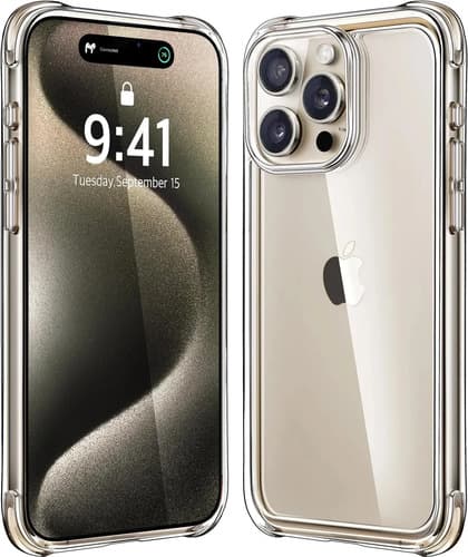 Capa Capinha Transparente Para iPhone 15 Pro Case Com Bordas Anti Impacto
