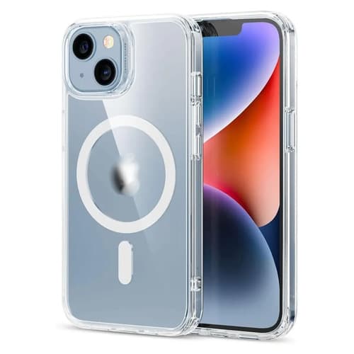 Capa Capinha Magnética Para iPhone 14 Normal Case Danet Transparente Com Carregamento Por Indução