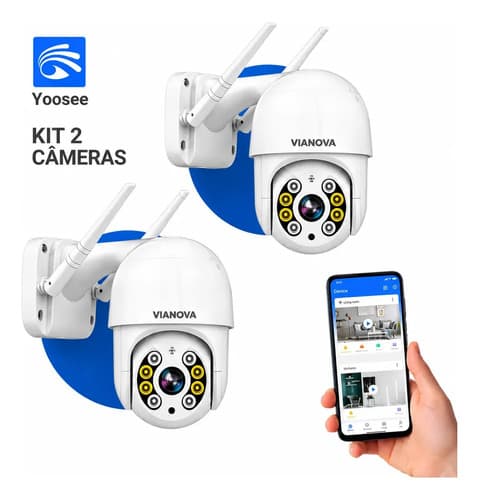 Kit 2 câmeras Ip Yoosee Prova D'água Infravermelho Externa Wifi
