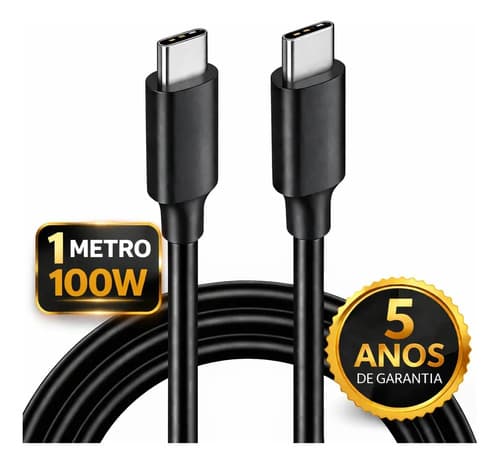 Cabo Carregador E Dados Turbo Usb Tipo C Duplo Para Samsung S25 Ultra S24 S23 Fe S22 S21 S20 Chromebook 4 Galaxy Book S Motorola Xiaomi 2 Pontas Usb-c Super Rápido 3a Blindado Dtimp