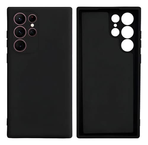 Capa Silicone Aveludada Para Samsung Galaxy S24 Ultra Cor Preto
