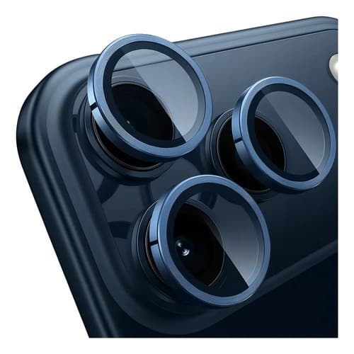 Pelicula Proteção Lente Aro iPhone 17 Pro 17 Pro Max Premium Cor Azul-escuro