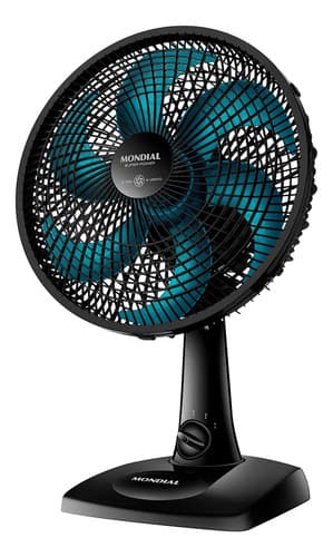 Ventilador de Mesa 30cm Super Power Mondial Preto/Azul Petróleo 60W VSP-30-AP