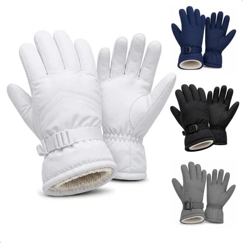 Luva De Motoqueiro Com Forro Motociclista Impermeavel Frio Inverno Chuva Moto Motoboy Motocicleta Forrada Ajustavel Confortavel Poliester Pelinho Viagens Viajar Tamanho Unico Cor Branco Branca