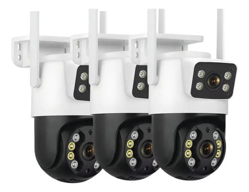 Kit 3 Camera Segurança A31 Icsee Prova D'agua Lente Dupla Cor Branco/preto Estary Shop