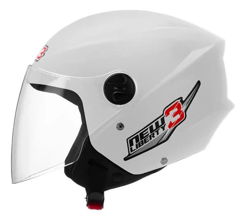 Capacete Aberto Pro Tork New Liberty 3 Three Fosco/brlhante Cor Branco Desenho Sólido Tamanho do capacete 59/60