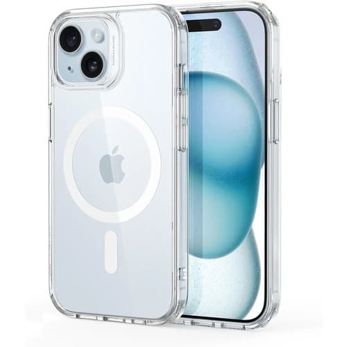 Capa Capinha Magnética Para iPhone 15 Normal Case Transparente Com Carregamento Por Indução