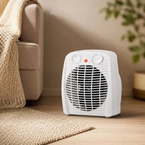 Aquecedor Elétrico 2 Em 1 Kian Branco 1800w Aq100 2 Níveis De Aquecimento + Ventilação