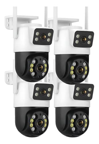 Kit 4 Camera Segurança A31 Icsee Prova D'agua Lente Dupla Cor Branco/preto Estary Shop