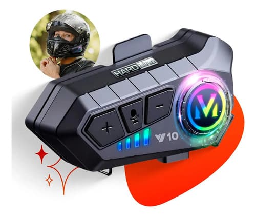 Fone de Ouvido Para Capacete Intercomunicador Bluetoot Moto Hardline Bluetooth Para Capacete Headset Moto Sem Fio Música GPS Chamada Handsfree Alta Potência