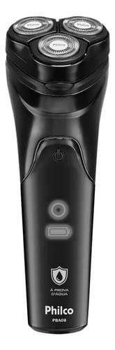 Barbeador Elétrico Pba08 À Prova Dágua Bivolt Philco Preto