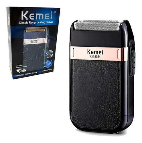 Barbeador Elétrico Kemei KM-2024 Sem Fio para Acabamento Preciso