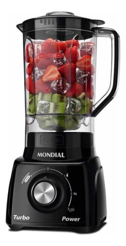 Liquidificador Mondial Turbo Power L-99 FB Preto 550W com Filtro