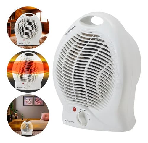 Aquecedor Portatil Eletrico Potencia 2000w Função Ventila Cor Branco2