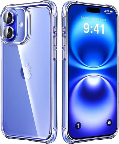 Capa Capinha Transparente Para iPhone 16 Plus Case Com Bordas Anti Impacto