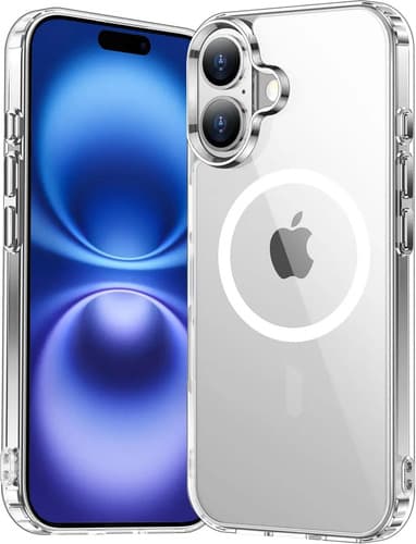 Capa Capinha Magnética Para iPhone 16 Plus Case Transparente Com Carregamento Por Indução