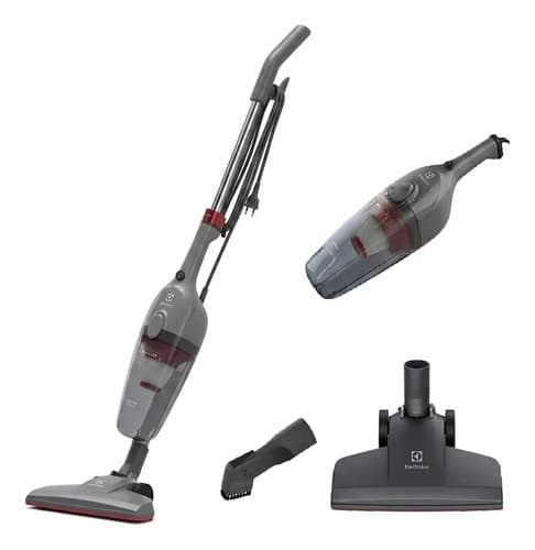 Aspirador de Pó Vertical Electrolux 1450W STK15 com Fio Portátil de Mão 2 em 1 e 1,6 Litros de capacidade com Filtro Hepa Cinza-escuro
