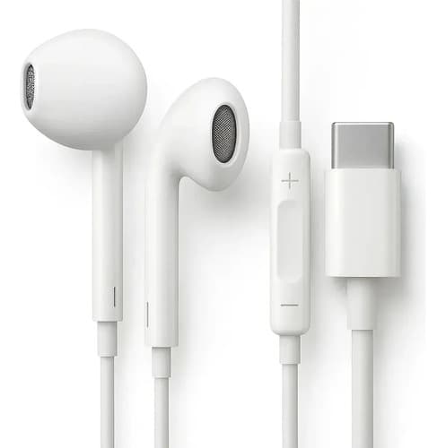 Fones De Ouvido Usb-c Tipo C Com Microfone Integrado Som Estéreo Alta Qualidade Controle De Chamadas Compatível Com iPhone 15 16 17 Android Samsung Xiaomi Motorola Conexão Direta Premium Eletric Teck