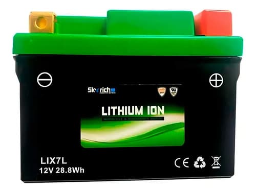 Bateria Skyrich Lítio 12V 7Ah Ultra Leve para Motos Yamaha Honda Kawasaki KTM
