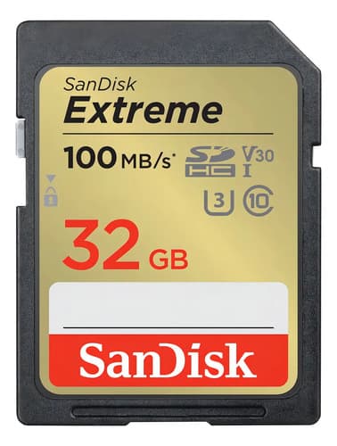Cartão Memória Sandisk Extreme Sdhc 32gb 100mbs 4kuhd V30 U3