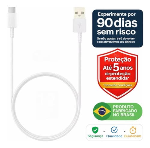 Plus do Brasil Cabo Usb Turbo Tipo C Compativel Com Samsung Galaxy S25 S24 Plus S23 Fe S22 S21 S20 A16 A15 A22 A13 A14 A55 A53 A54 A06 A05s A20 A21 Apple iPhone 17 16 15 Carplay Auto Android