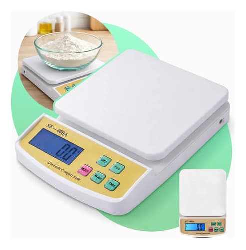 Balança Digital de Cozinha 10kg Davely Alta Precisão com Visor LCD Multifunção G/OZ/LB/KG Desligamento Automático Portátil para Alimento Uso Profissional Confeitaria Nutrição Fitness Dietas