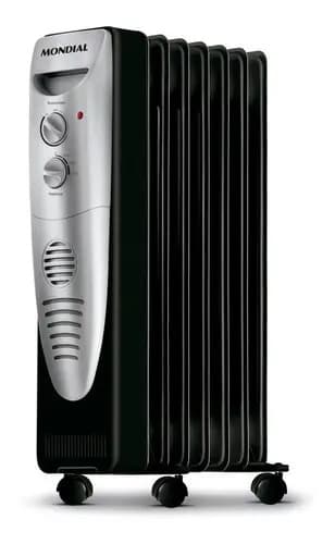 Aquecedor a Óleo Mondial Preto/Prata 1500W A-06