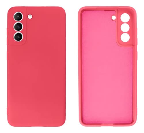 Capa Silicone Aveludada Para Samsung Galaxy A55 Pink com Protetor de Câmera