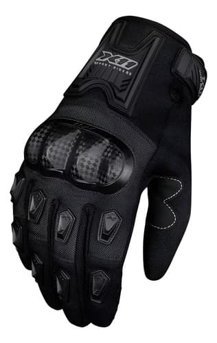 Luva X11 Blackout Masculina Touchscreen para Motociclista Urbano Preta