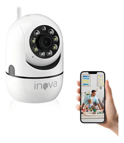 Câmera interna de segurança inteligente para casa Hd 1080p com visão noturna detecção de movimento Monitorando a câmera Inova Cases