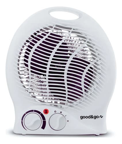 Aquecedor Caloventor Elétrico Good&Go GG-AQ01 2000W Portátil Com Termostato Branco