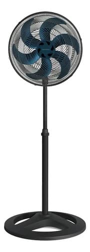 Ventilador De Coluna Turbo Com 6 Pás 50cm Preto e Azul Ventisol