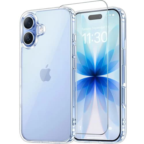 Kit Capa Capinha Transparente Para iPhone 17 Normal E Película 3d Danet Full Cover Anti Impacto
