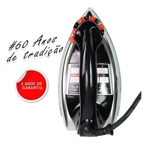 Ferro De Passar Roupa À Seco Black&decker Tradicional Cor Preto