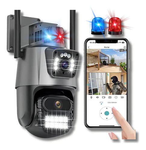 Kit 2 Câmeras P11 Ip Wifi Rotativa Externa Prova De Água 6mp Cor P11 Lente Dupla Inteligente