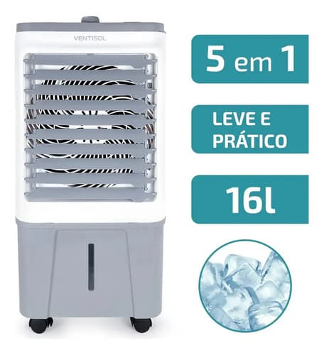 Climatizador Portátil 16 Litros 130w Ventisol Clin16 Cor Cinza