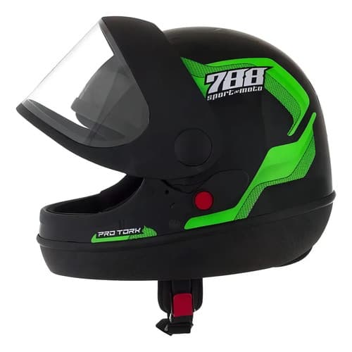 Capacete Para Moto Pro Tork Sport Moto 788 Cor Verde Tamanho do capacete 58