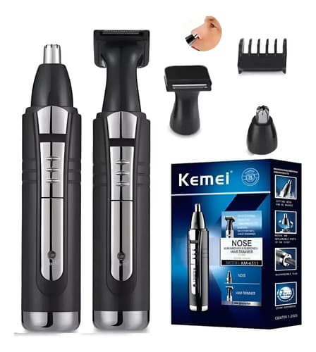 Aparador Pelo Nariz Barba Bigode Depilação Antirruído Kemei KM-6511