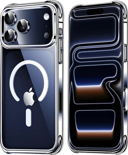 Capa Capinha Magnética Para iPhone 17 Pro Case Transparente Com Carregamento Por Indução