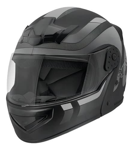 Capacete Robocop Escamoteável Fechado Mixs Gladiator Delta S Cor Cinza fosco Tamanho do capacete 58
