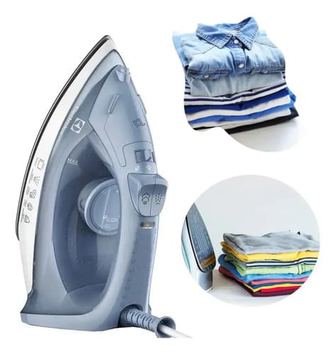 Ferro de passar a vapor Electrolux Efficient ESI10 cor azul-aço com base antiaderente