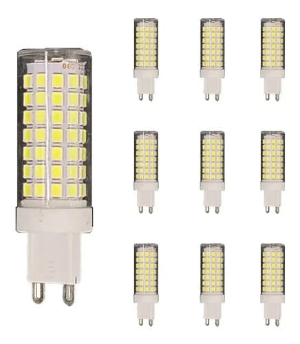 15 Lampada Led Halopim G9 12w 88led Lustre Arandela 110v Luz Branco-frio