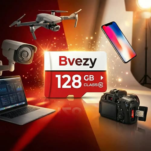 Cartão De Memória 128gb Para Câmeras De Segurança Ou Fotográficas Drones Celular Notebook Wi-fi Micro Sd Classe 10 Ultra 100mb/s Cartão Sd Bvezy