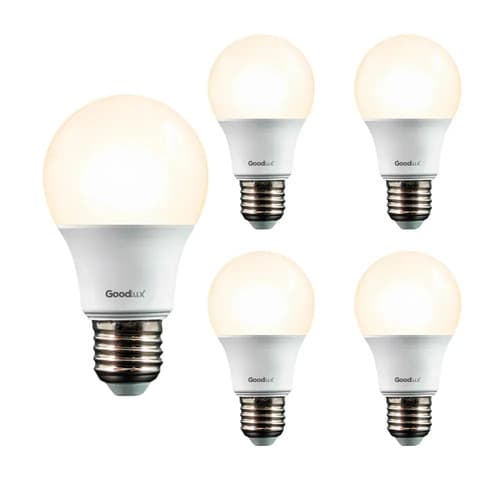 Kit 5 Lampada Led 12w Bulbo 3000k Branco Quente Amarela Alta Potência Bivolt 110v 220v Goodlux
