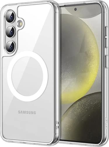 Capa Capinha Magnética Para Galaxy S24 Plus E Outros, Case Transparente Com Carregamento Por Indução