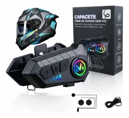 Eps-2592 Fone De Ouvido De Capacete Moto Bluetrooth Controle De Voz