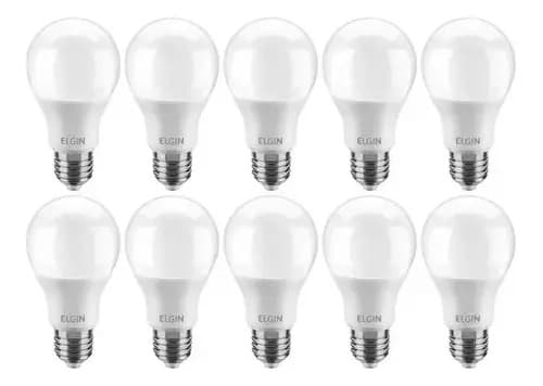 Kit 10 Lâmpada Led 15w 6500k Luz Branco Frio - Elgin Luz Branco-frio